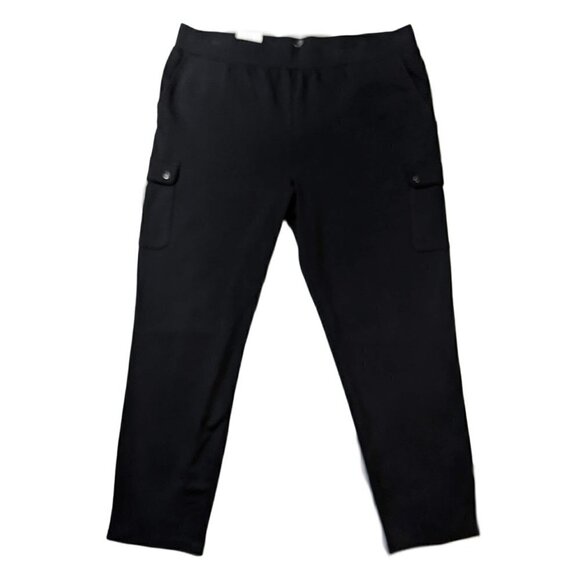 T by Talbots Straight Black Cargo Pants - NWT Size XL - Picture 1 of 6